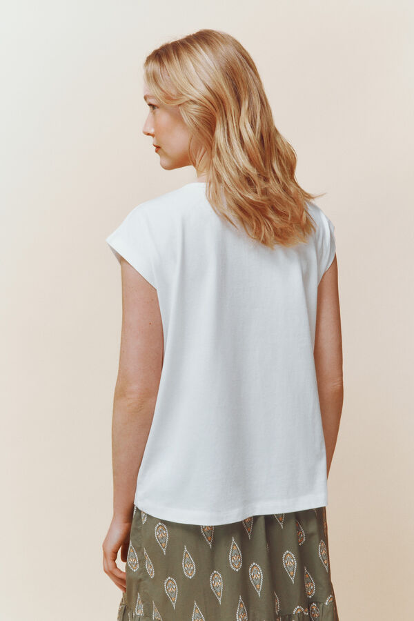 Springfield Camiseta "Voy con todo" blanco