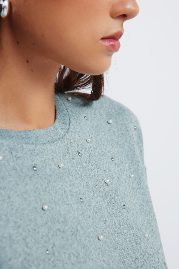 Springfield Positioned studded T-shirt green