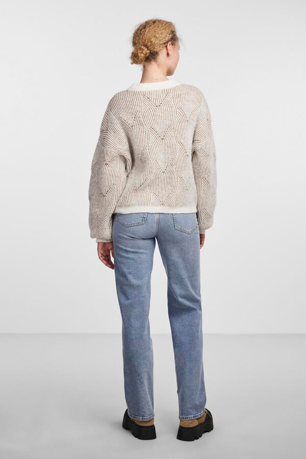 Pieces Knit jumper white