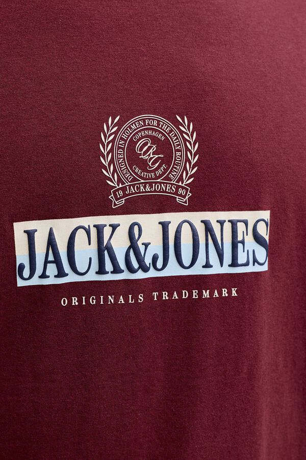 Jack & Jones Camiseta regular estampada morado/lila