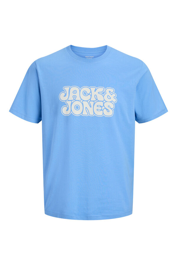 Jack & Jones Camiseta print frontal azul