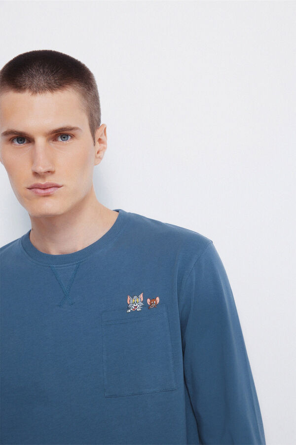 Springfield Duga pidžama Tomi i Džeri Plava