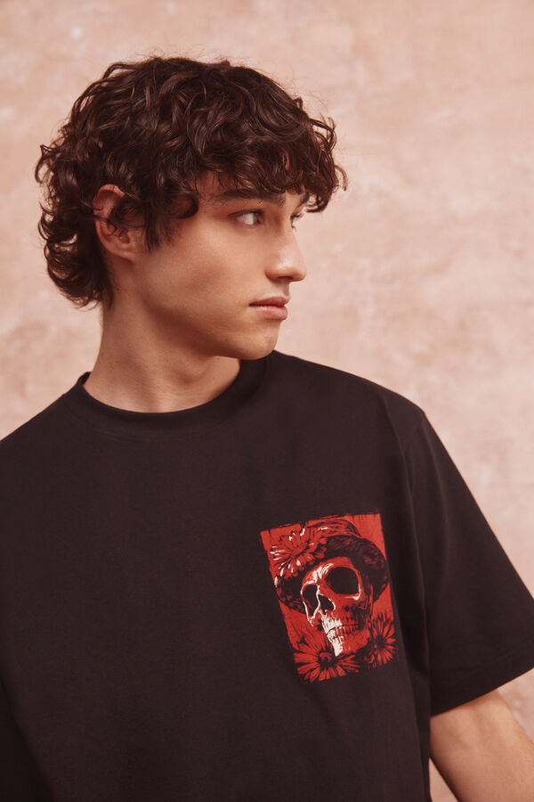 Springfield Skull Mex Guitar T-shirt black