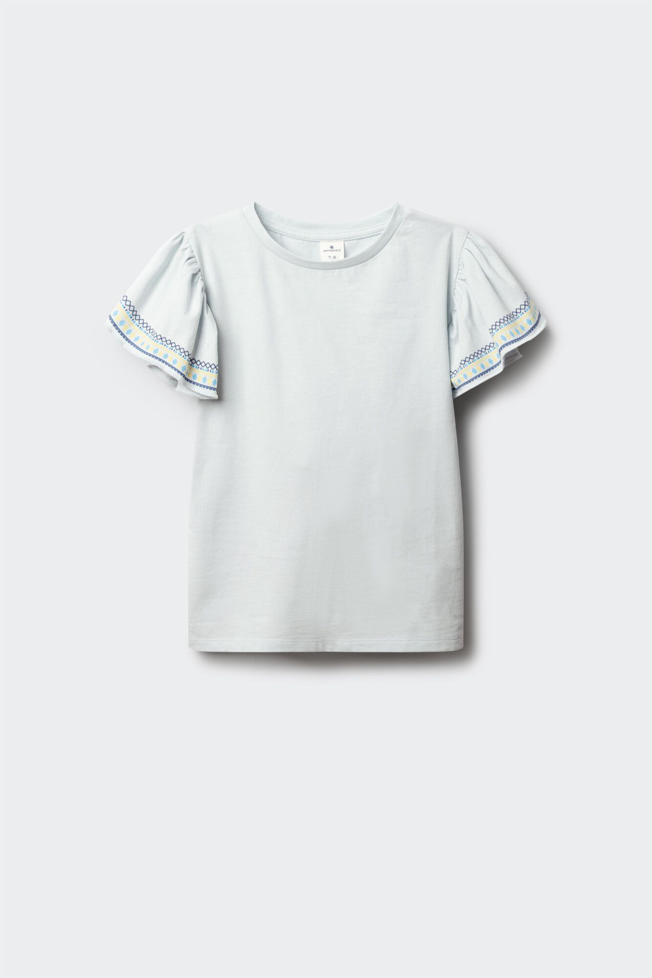 Springfield Kids Camiseta manga corta b&aacute;sica volante estampado ni&ntilde;a