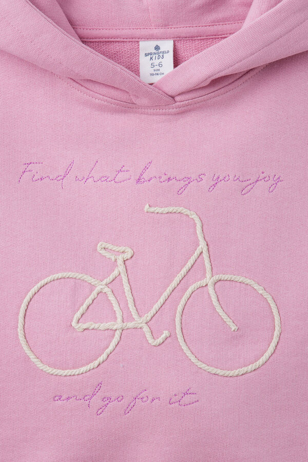Springfield Girls' bike hooded sweatshirt ružičasta
