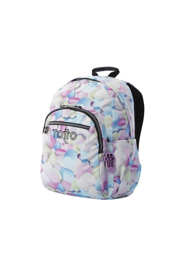 Totto Mochila Acuareles Glitter blanco