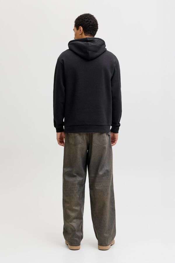 Jack & Jones Sudadera relaxed con capucha negro