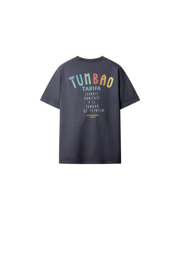 Springfield Camiseta el Tumbao luces gris