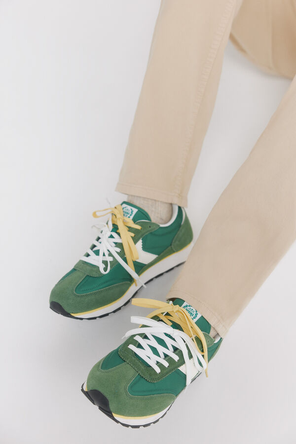 Springfield Ležerne kožne patike Zelena