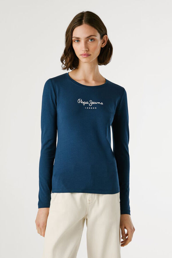 Pepe Jeans Camiseta manga larga azul