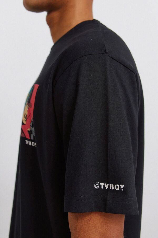 Springfield Majica TvBoy Genios del Arte Crna