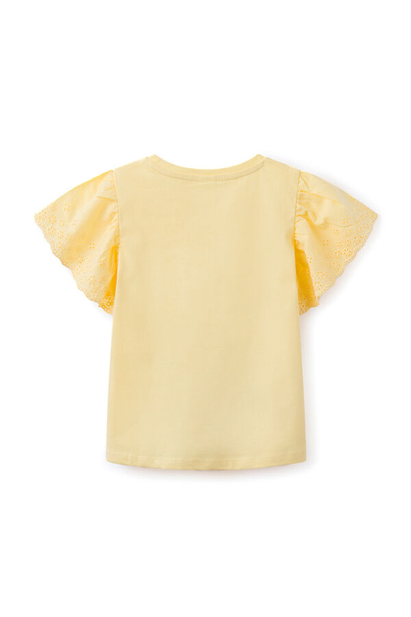 Springfield Lány fodros pólója sárga