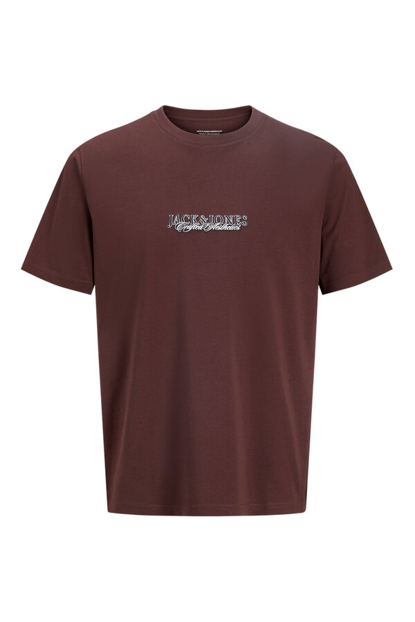 Jack & Jones Camiseta b&aacute;sica estampado frontal rojo