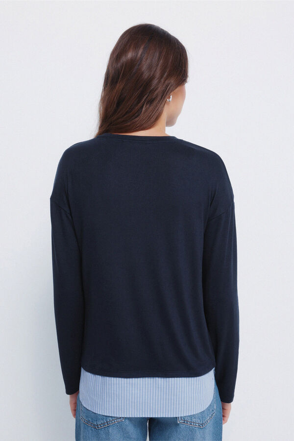 Springfield Kombinovana majica Plava