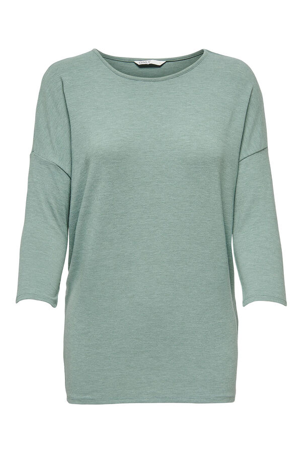 Only Flowy stockings sleeve T-shirt  green