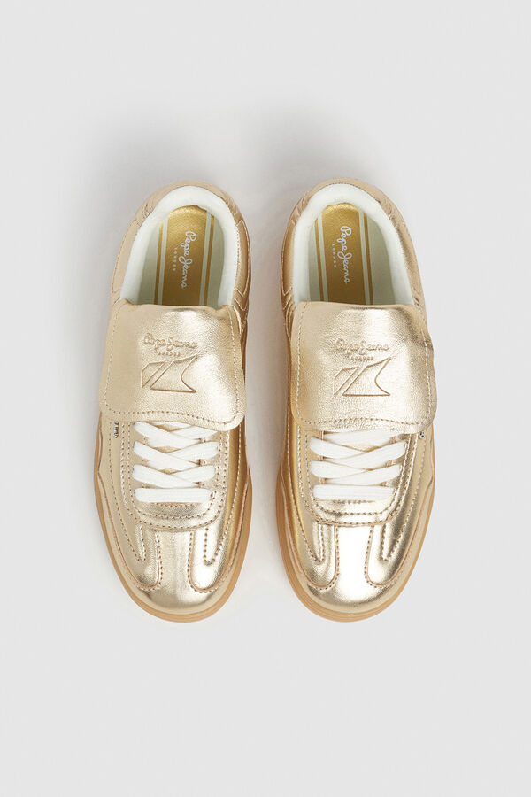 Pepe Jeans Metallic Leather Sneakers Žuta
