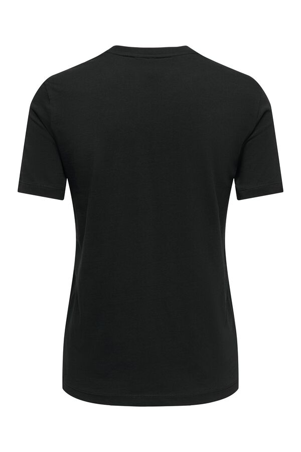 Only Camiseta dibujo frontal negro