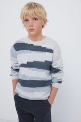 Springfield Kids Džemper sa geometrijskim figurama za dečake Plava