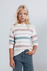 Springfield Kids Džemper za devojčice na pruge Roze