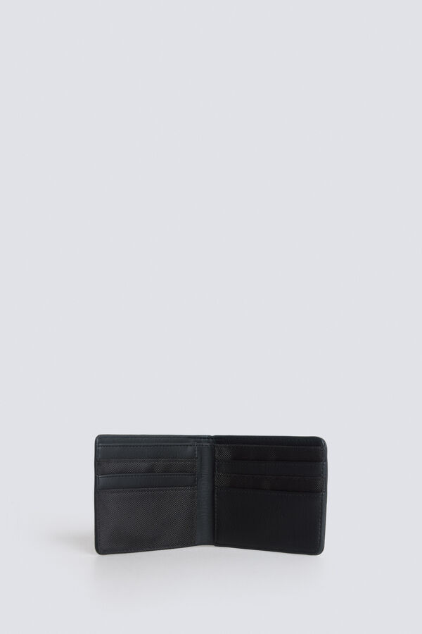 Springfield Cartera efecto piel bicolor negro
