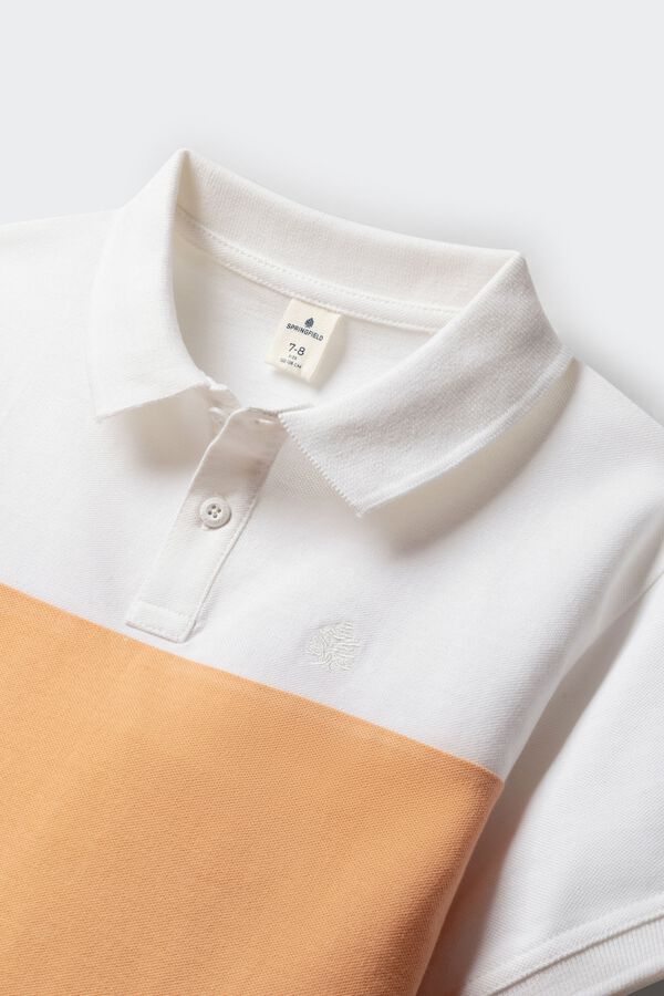 Springfield Kids Polo majica od oksford tkanine sa krojenim i &scaron;ivenim detaljima za dečake Plava