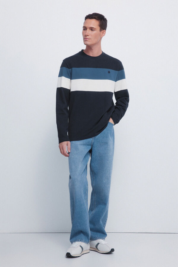 Springfield Pike dugi rukav sa izrezom od majica Plava