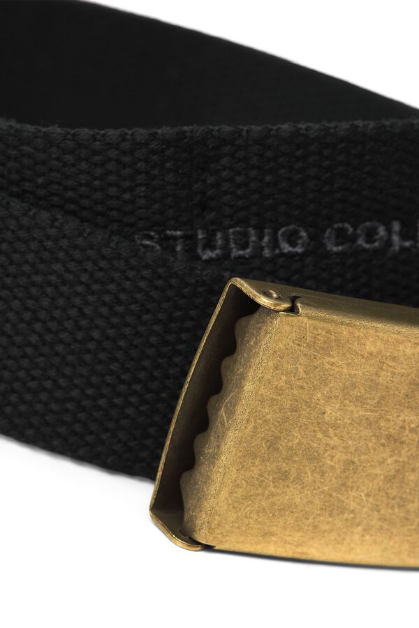 Jack & Jones Cinto de fita ajust&aacute;vel preto