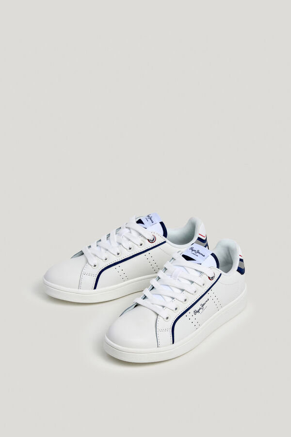Pepe Jeans Zapatilla estilo tenis logo blanco