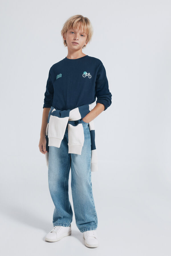 Springfield Kids Japan bike long sleeve shirt for boys blue