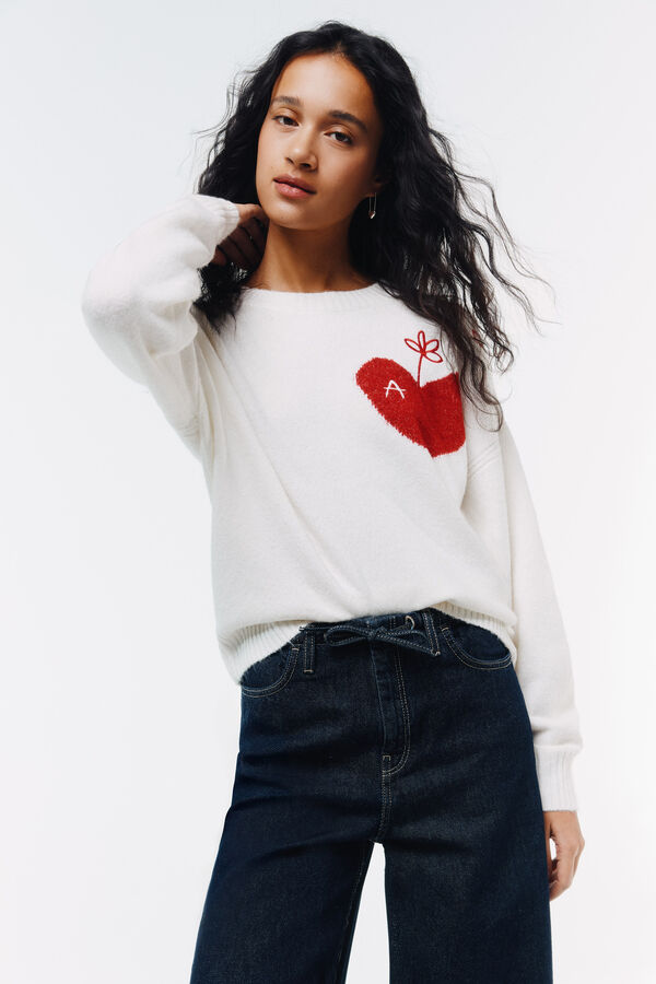 Springfield Jersey coraz&oacute;n A beige