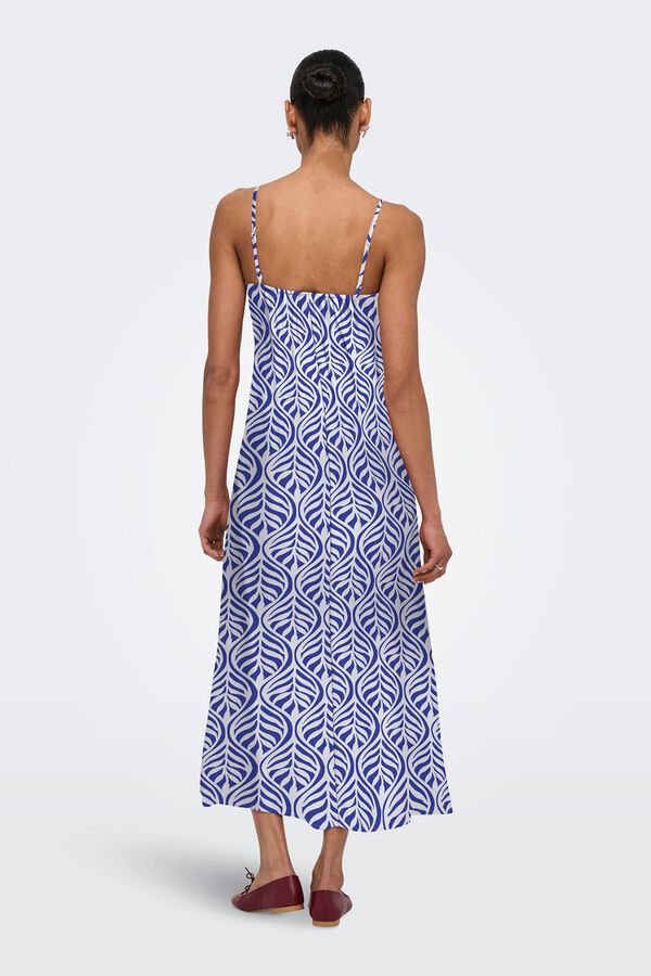 Only Vestido largo tirantes azul
