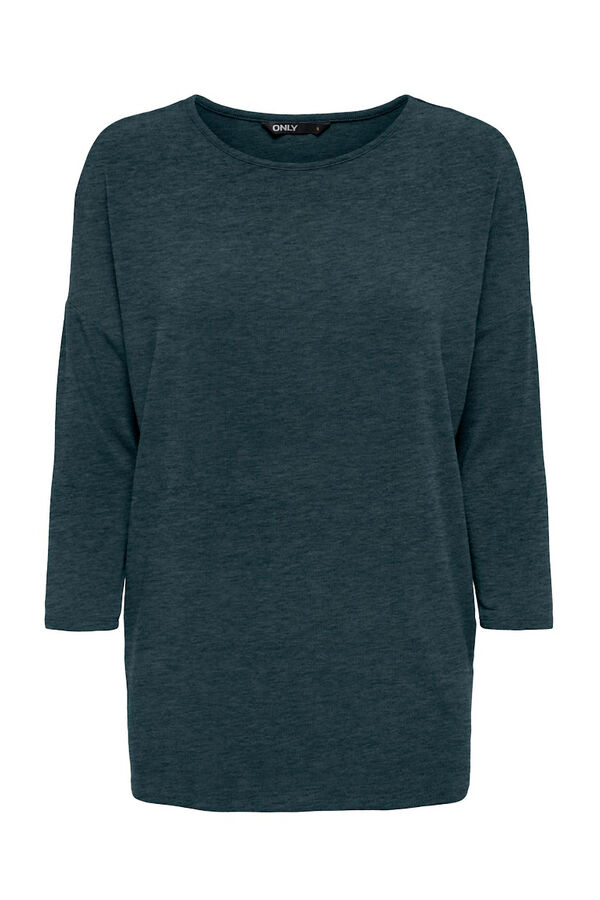 Only Camiseta de manga francesa azul