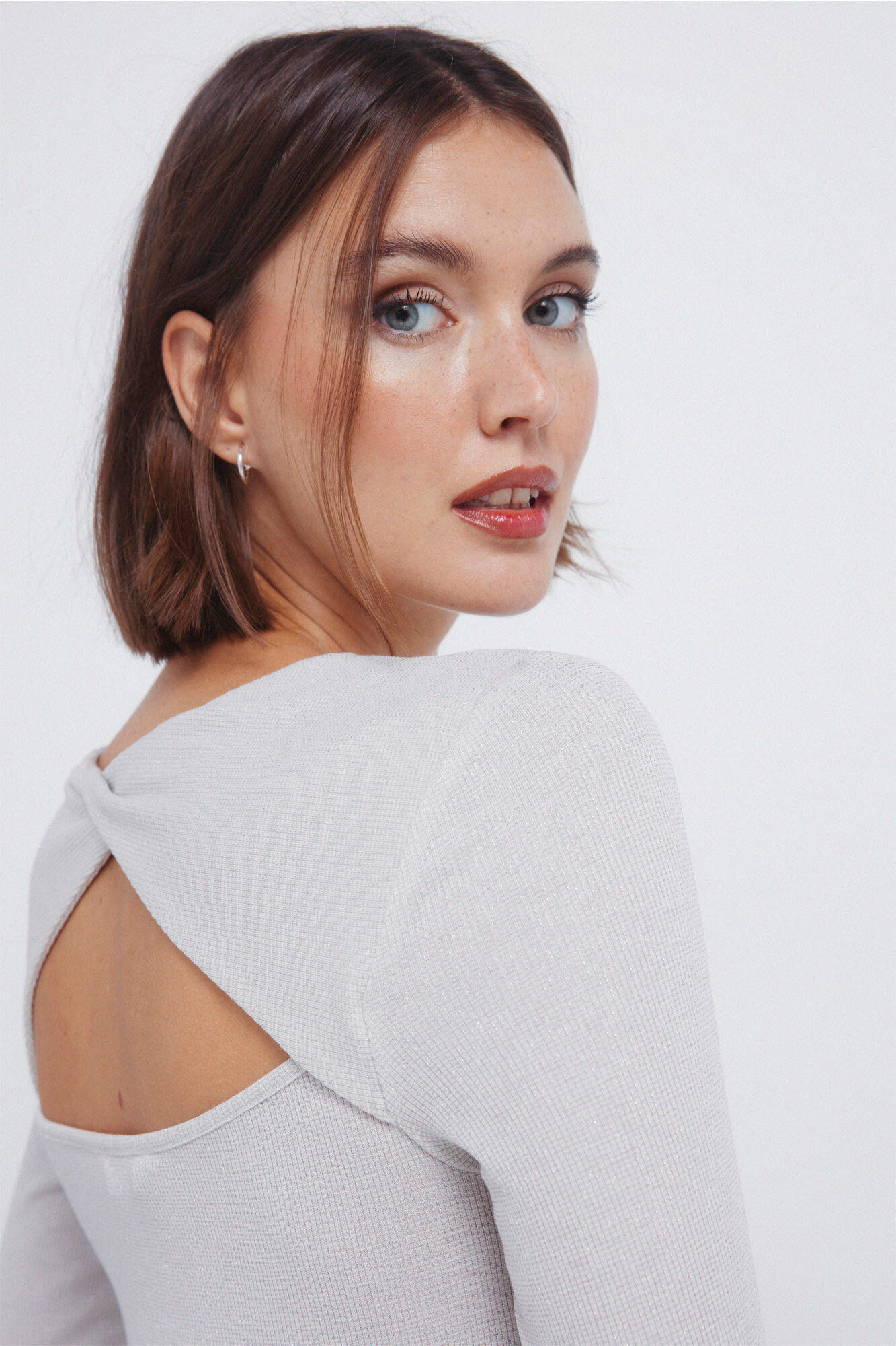 Springfield Camiseta lurex escote espalda