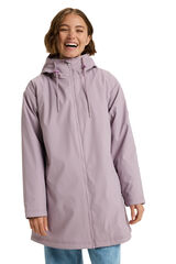 Roxy Rain Road Polar Zip - Sobretudo de chuva feminino rosa