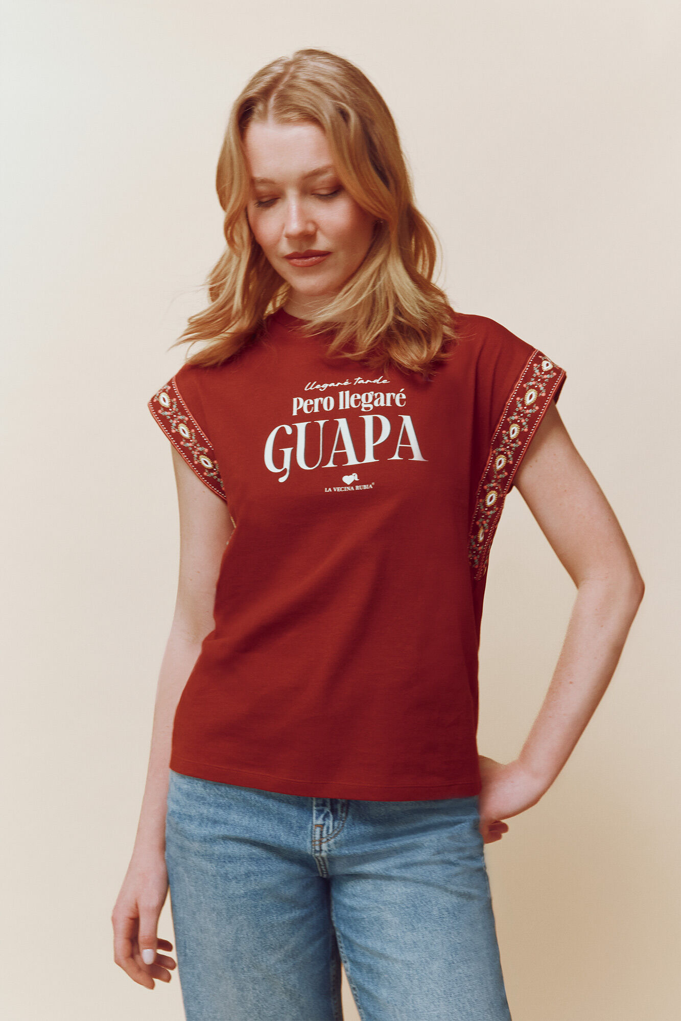 Springfield Camiseta "Llegar&eacute; tarde, pero llegar&eacute; guapa"