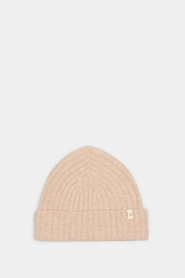 Springfield Raw jersey-knit beanie hat grey