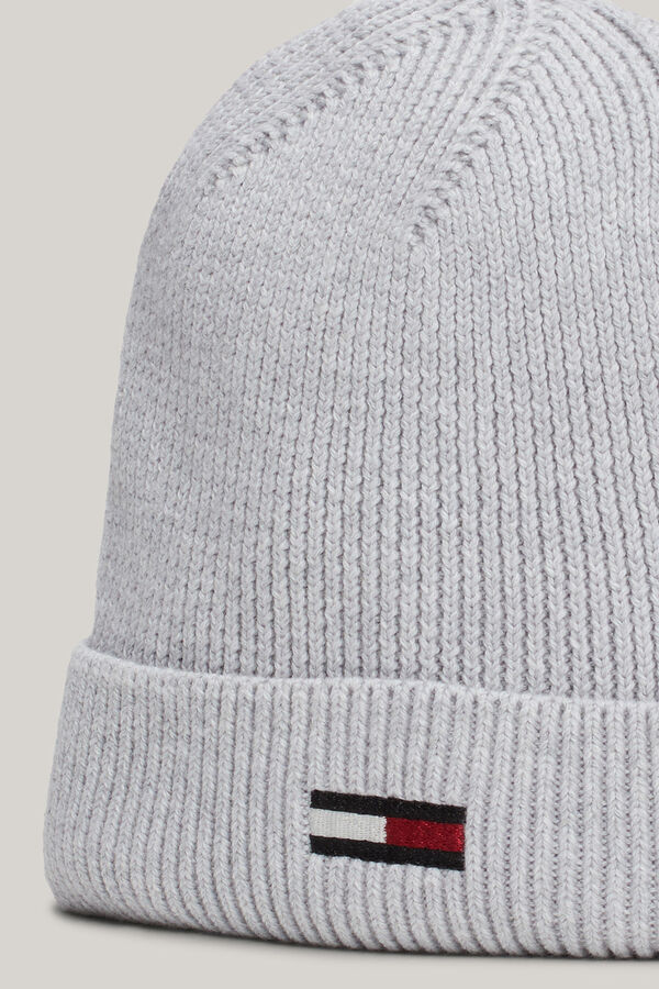 Tommy Jeans Gorro Tommy Jeans con bandera efecto brillo gris
