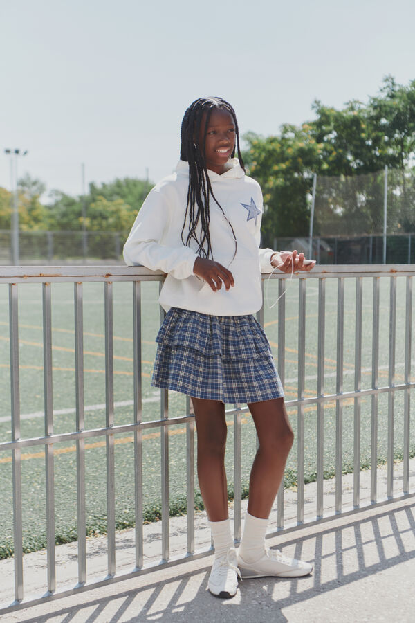 Springfield Kids Falda cuadros ni&ntilde;a azul