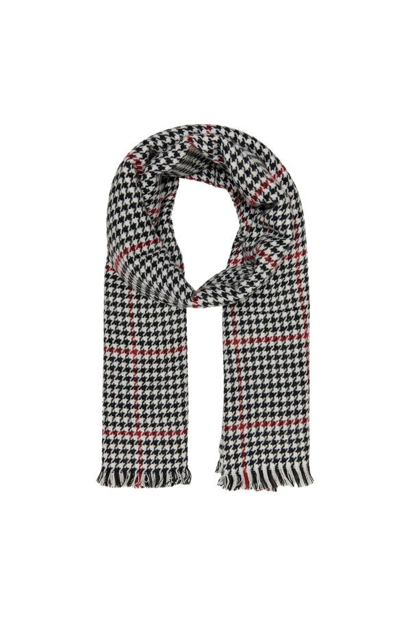 Only Bufanda estampada burdeos