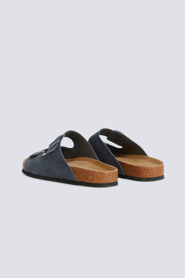 Springfield Kožne sandale sa duplom kopčom Siva