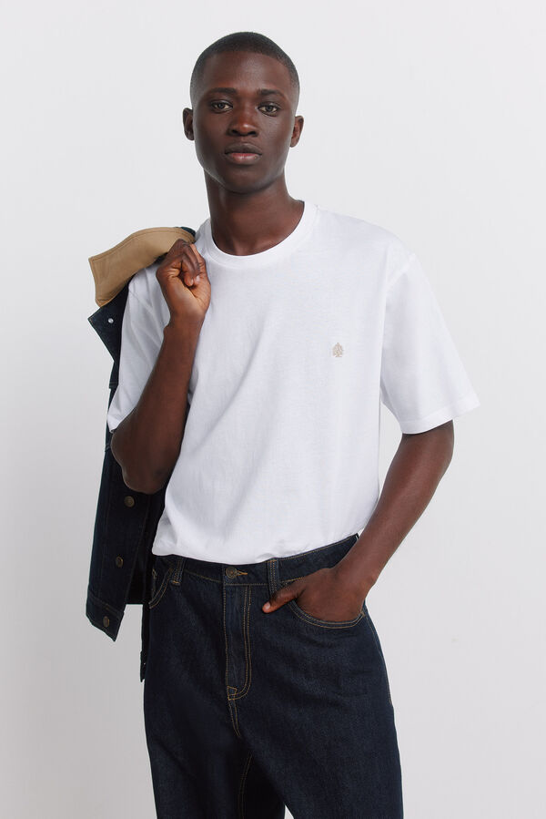 Springfield Camiseta b&aacute;sica logo Springfield blanco