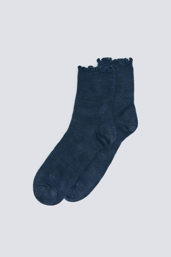 Springfield Chaussette longue lurex noir