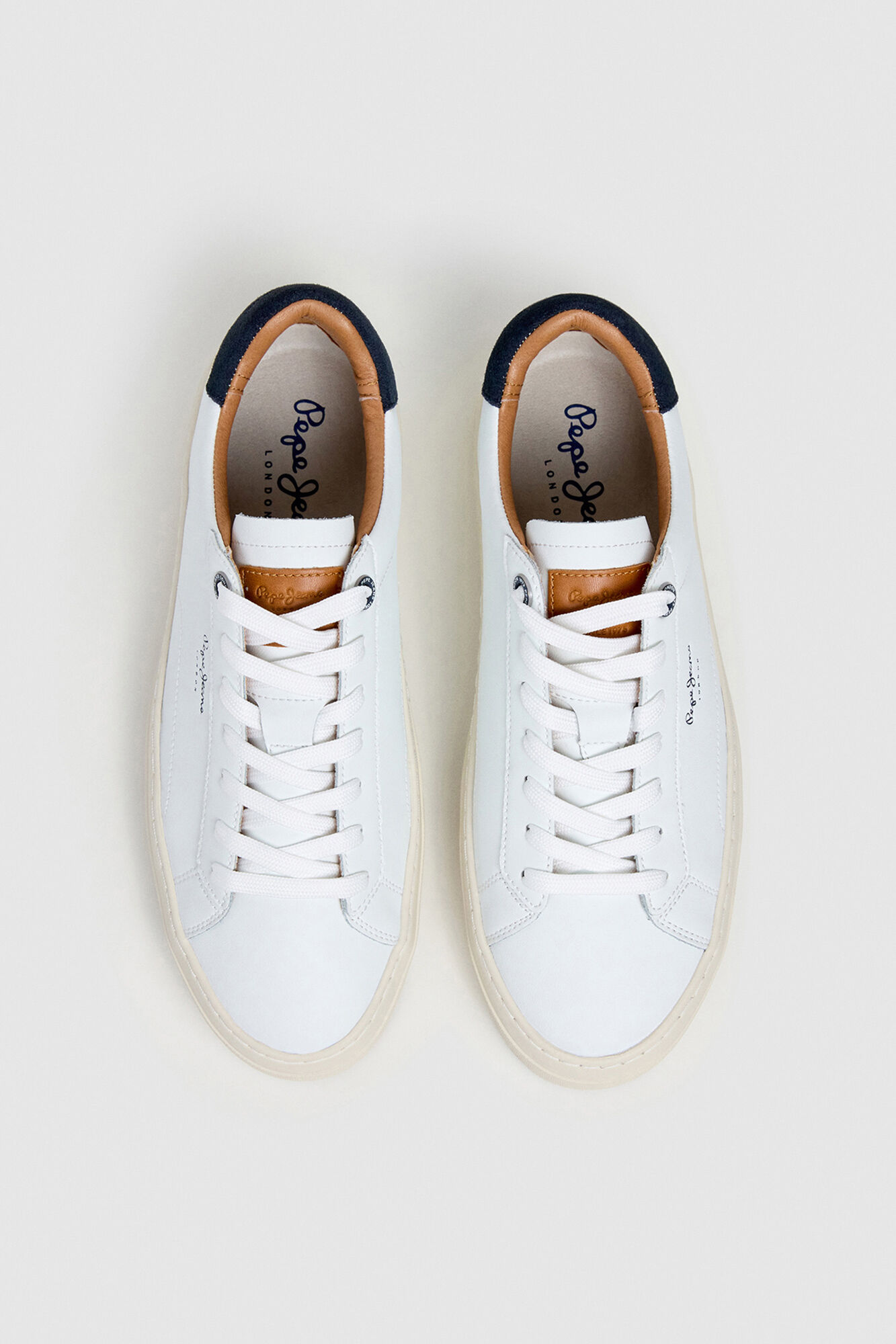 Pepe Jeans Zapatillas Piel Con Detalles En Ante