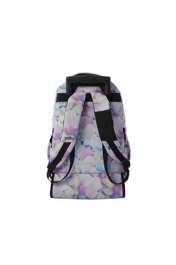 Totto Mochila Renglones Glitter blanco