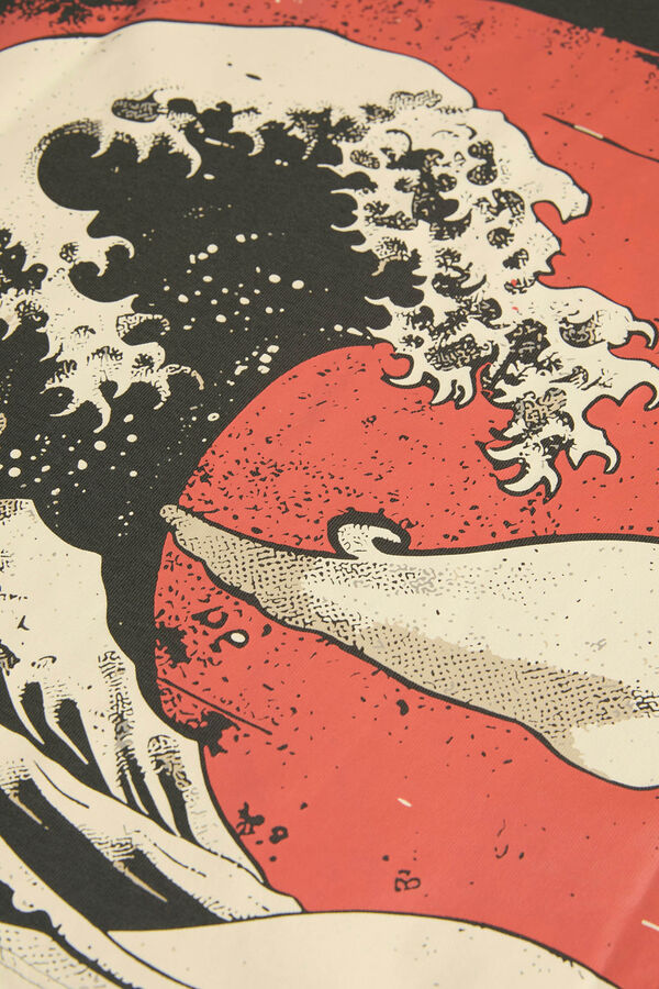 Jack & Jones Camiseta back print gris