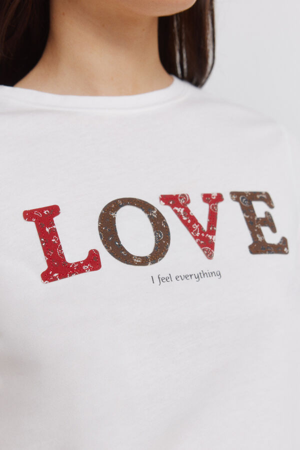 Springfield Majica od pamuka sa printom Bež