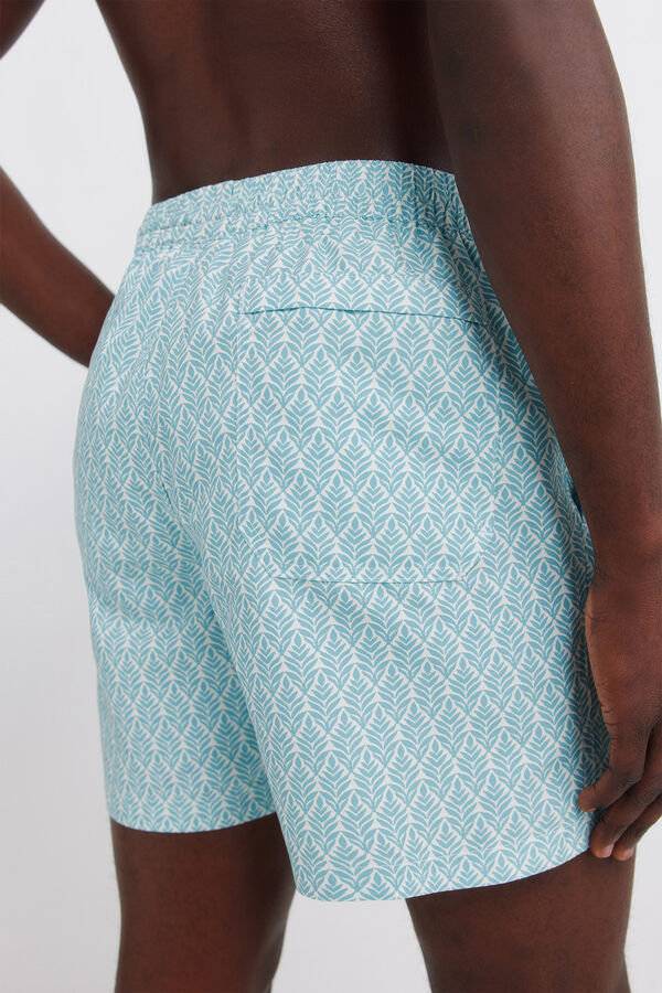 Springfield Kupaći kostim sa printom li&scaron;ća Plava