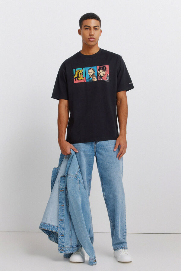 Springfield Majica TvBoy Genios del Arte Crna