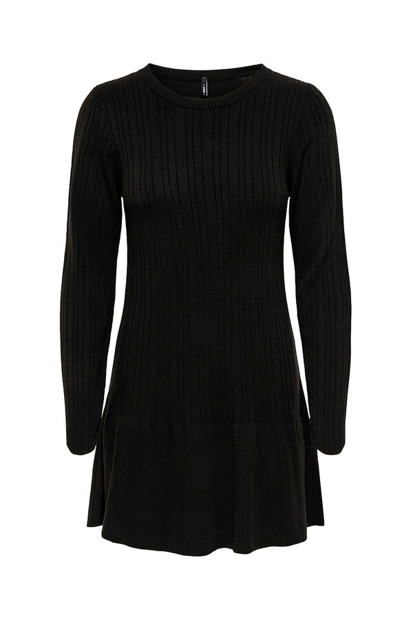 Only Vestido curto com folho preto