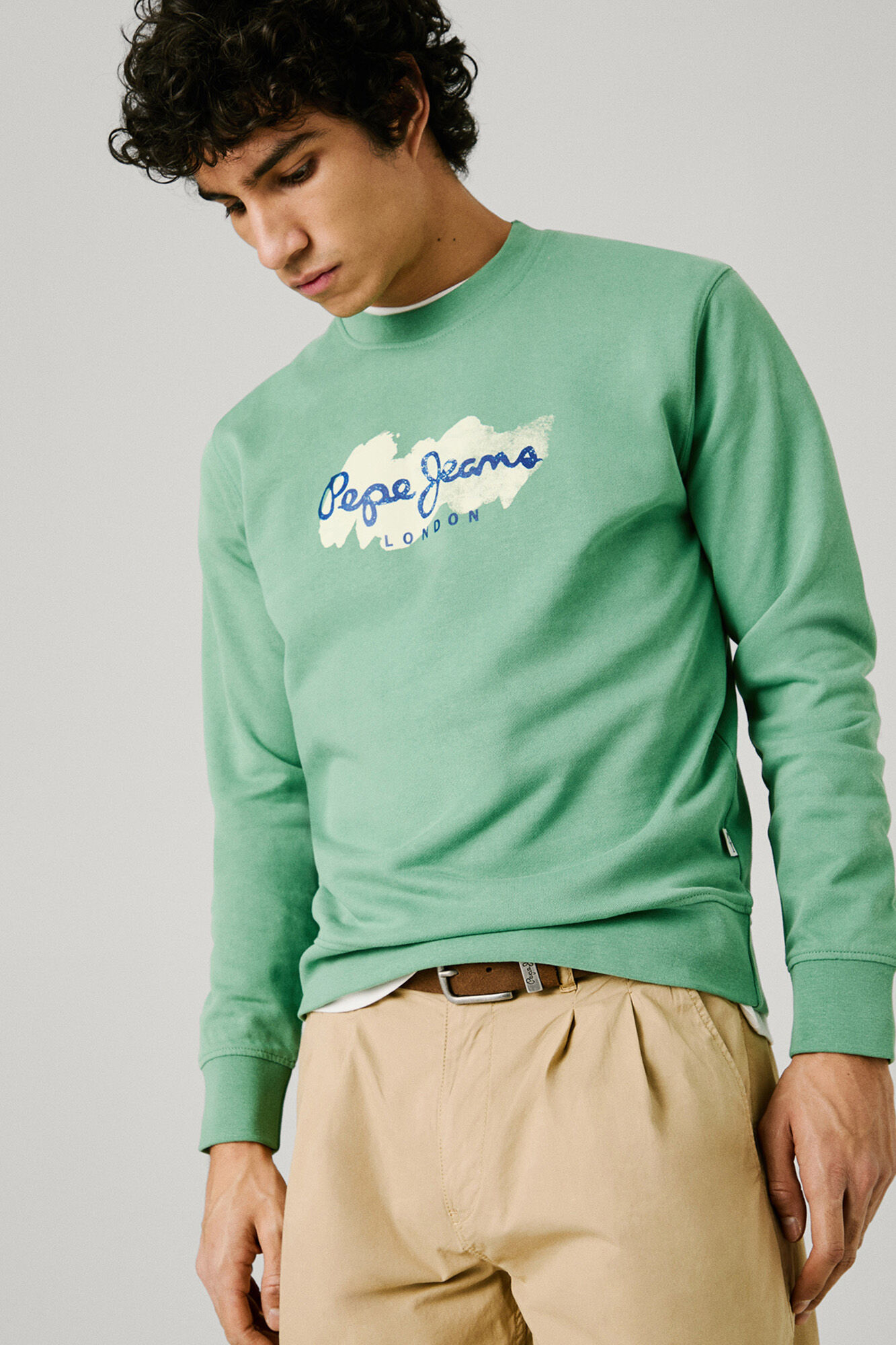 Pepe Jeans Sudadera de cuello redondo con logo y estampado.